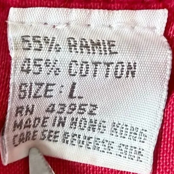 Vintage Claudia Barnes Chunky Knit V-Neck Sweater Size Large Red Gold - Picture 5 of 8